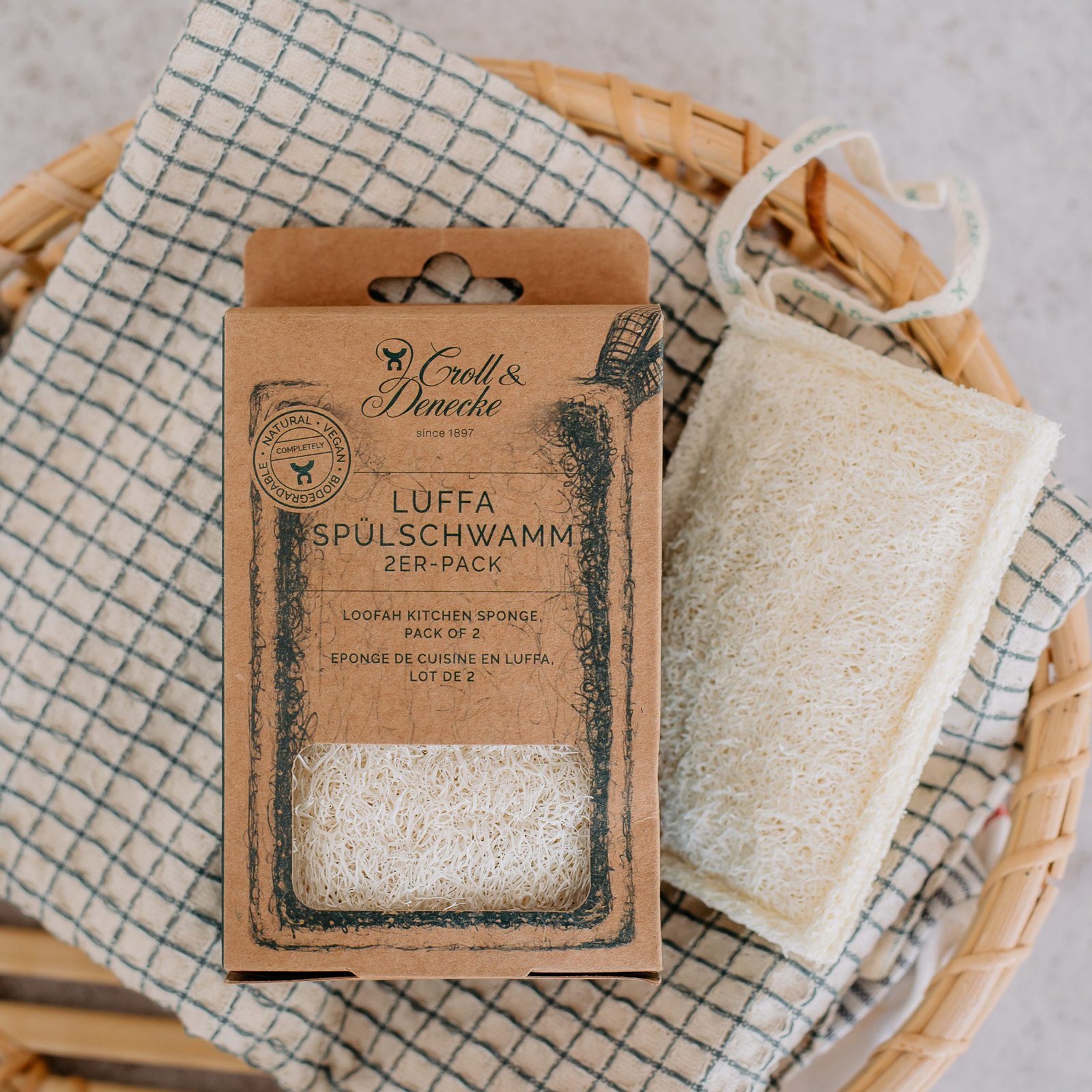 Croll & Denecke luffa-astianpesusieni 2kpl