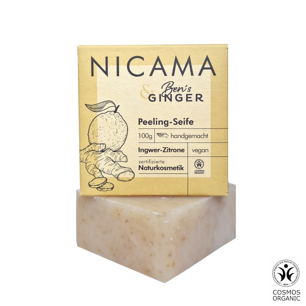 NICAMA kuorintasaippua (inkivääri-​sitruuna), 100g