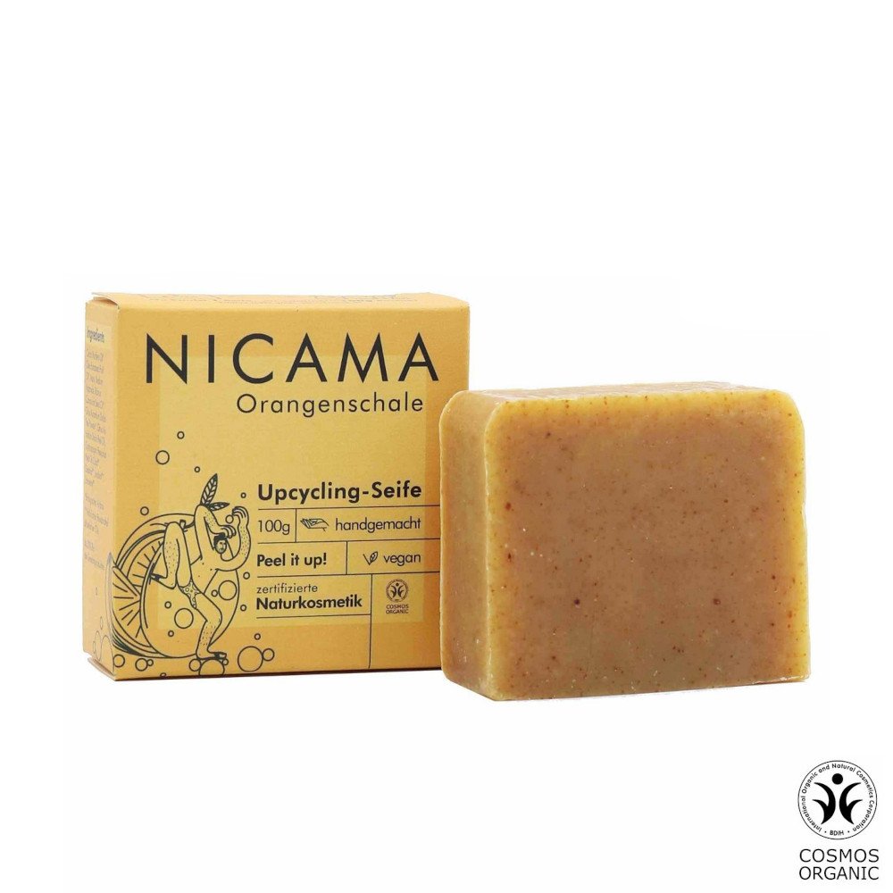 NICAMA zero waste kuorintasaippua appelsiininkuorella, 100g