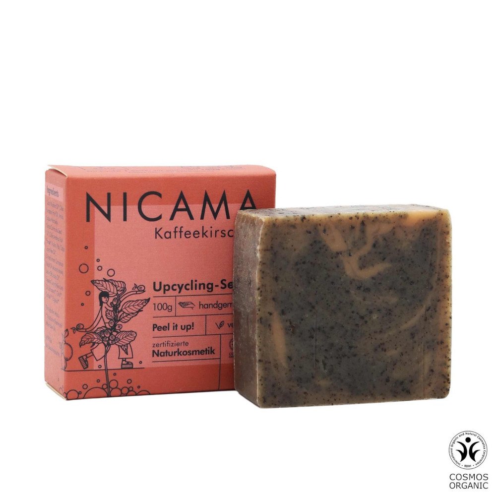 NICAMA zero waste kuorintasaippua kahvimarjalla 100g