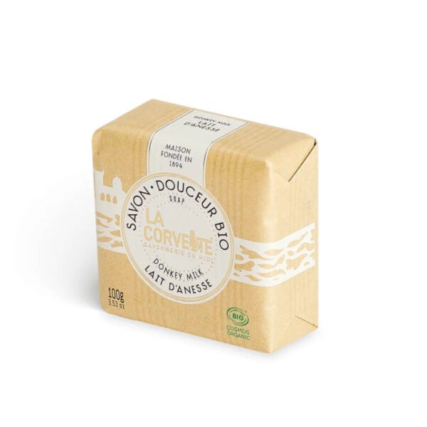 La Corvette Douceur BIO luomu aasinmaitosaippua 100g 02 (1) La Corvette Douceur BIO luomu aasinmaitosaippua 100g 02