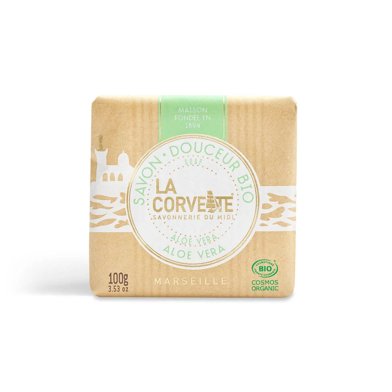 La Corvette Douceur BIO luomusaippua aloe veralla 100g