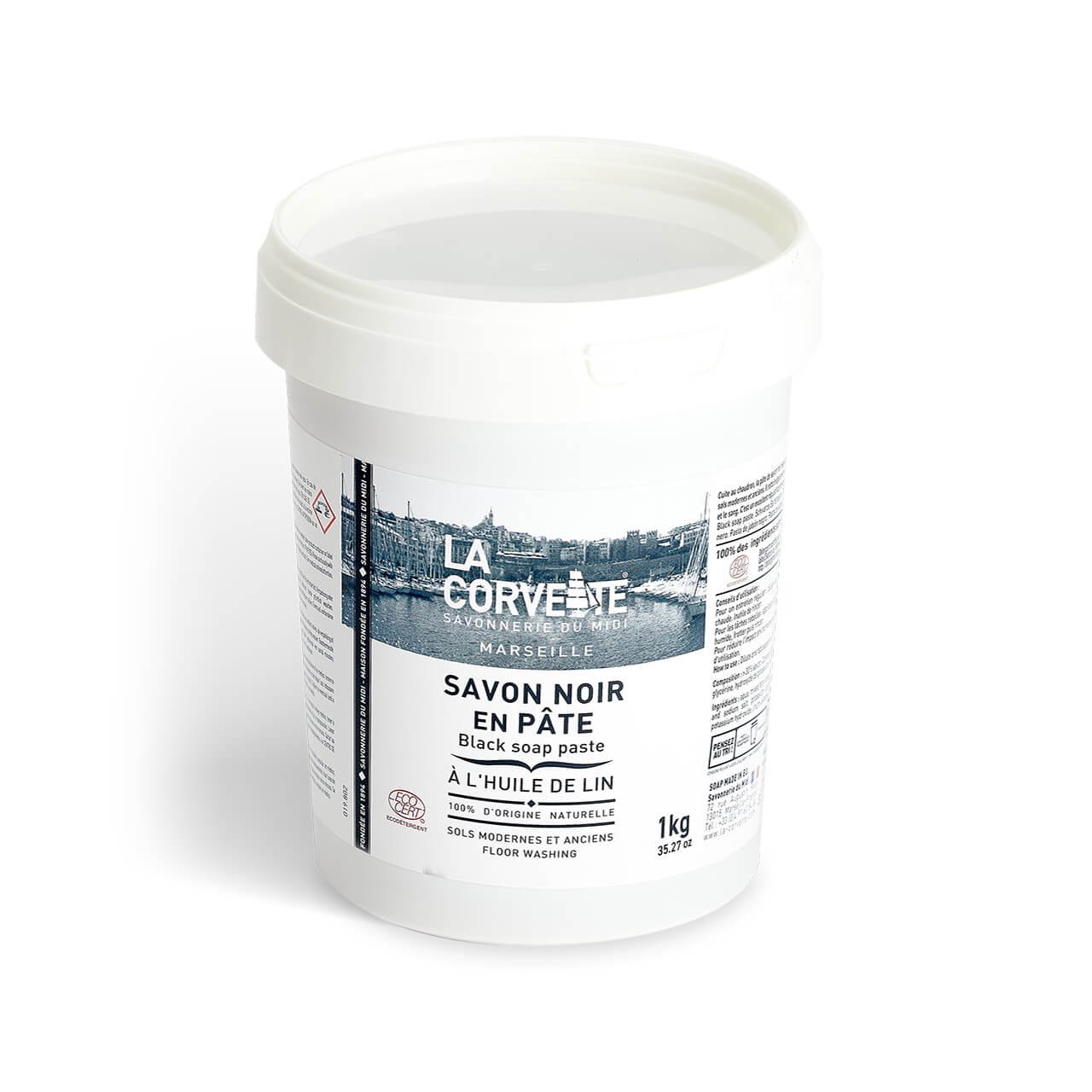 La Corvette mustasaippuapasta (Savon Noir) pellavansiemenöljyllä 1kg