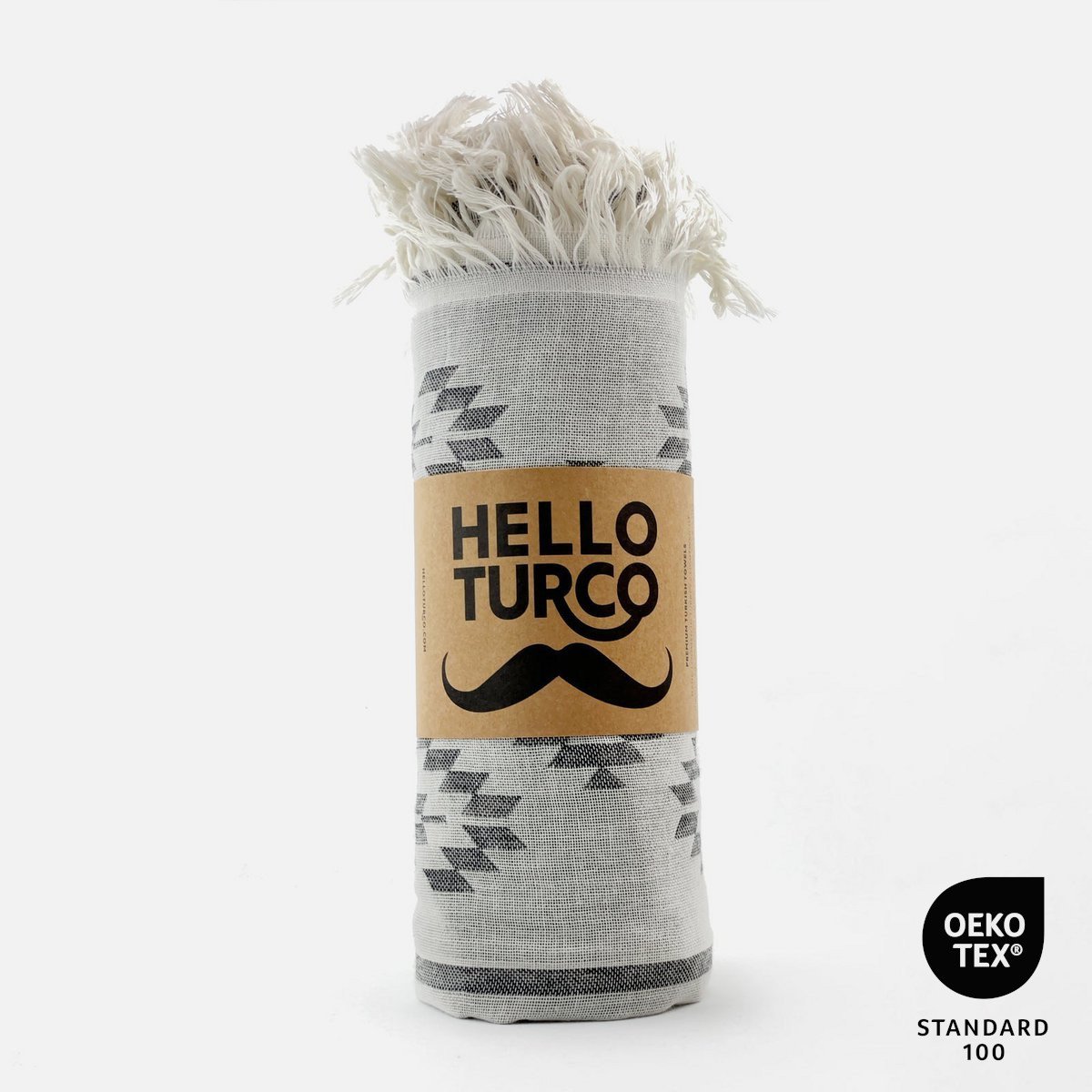 Hello Turco puuvillapyyhe Kilim harmaa