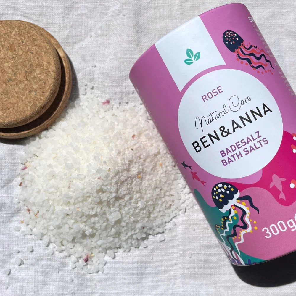Ben & Anna kylpysuola (ruusu) 300g